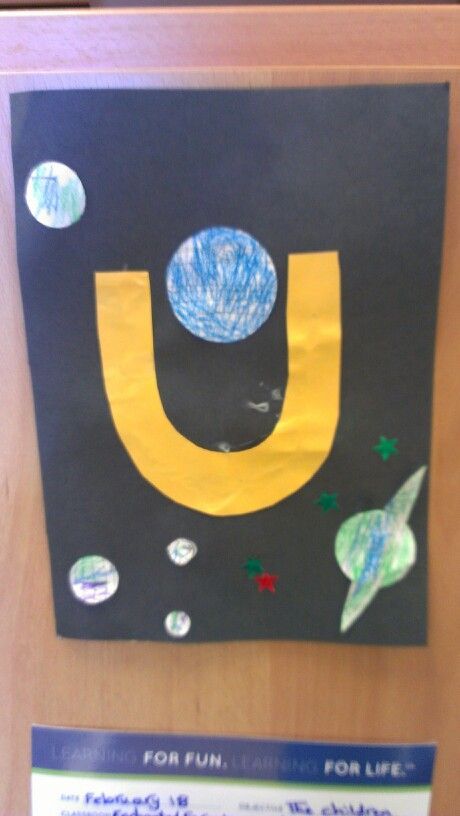 Letter U for Universe U Is For Universe Preschool, Letterland Activities, Sign Language Signs, Letter U Crafts, Learn Any Language, Sara Grace, English Abc, Teaching Abcs, U Craft