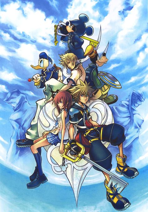 Promotional Art Kingdom Hearts 1, Kingdom Hearts 2, Sora And Kairi, Kingdom Hearts Wallpaper, Kingdom Hearts Games, Tetsuya Nomura, Kingdom Hearts Ii, Kingdom Hearts Fanart, Kingdom Hearts Art