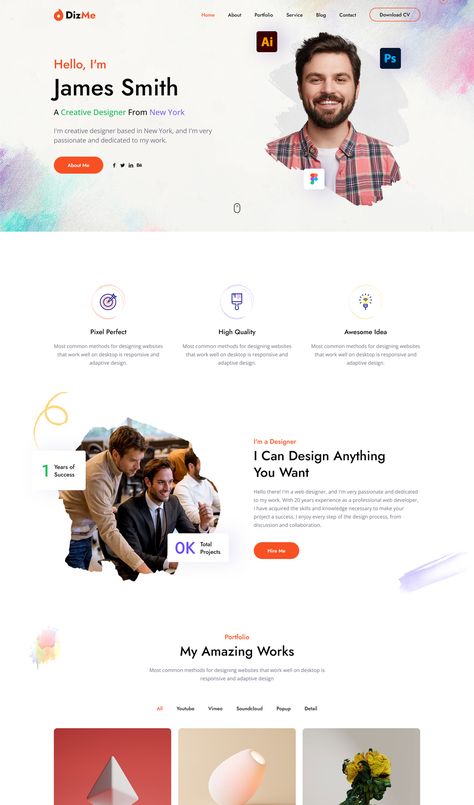 Personal Portfolio React Nextjs Template React Website Design, React Web Design, React Portfolio Website, Graphic Designer Portfolio Template, Personal Portfolio Website Design Layout, Interaction Design Portfolio, Webflow Web Design, Graphic Design Website Portfolio, Web Developer Portfolio Website