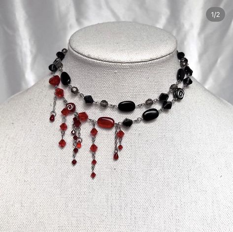 Handmade Gothic Jewelry, Gothic Accessories Jewellery, Hoco Jewelry, Alt Jewelry, Goth Diy, Alternative Fashion Jewelry, Gothic Necklaces, Intricate Jewelry, Gothic Jewelry Diy