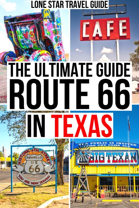 Ghost towns, buried Cadillacs + Art Deco vibes: here are the best things to do on Route 66 in Texas! texas route 66 guide | texas route 66 attractions | best things to do on route 66 | texas route 66 road trip | route 66 texas road trips | amarillo texas things to do route 66 | route 66 amarillo texas | route 66 shamrock texas | glenrio ghost town route 66 | texas hidden gems | texas off the beaten track | abandoned places in texas | art deco route 66 | road trips in texas | texas road trips Texas Road Trips, Route 66 Attractions, Texas Attractions, Route 66 Trip, Texas Things, Route 66 Road Trip, Texas Places, Road Trip Routes, Us Road Trip