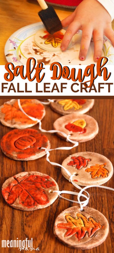 Salt Dough Preschool, Thanksgiving Crafts Homeschool, Kids Crafts November, Fall Edible Crafts For Kids, Preschool Thanksgiving Gifts For Parents, Thanks Giving Activities For Children, Fall Handicrafts For Kids, Woodland Crafts Preschool, Salt Dough Fall Crafts