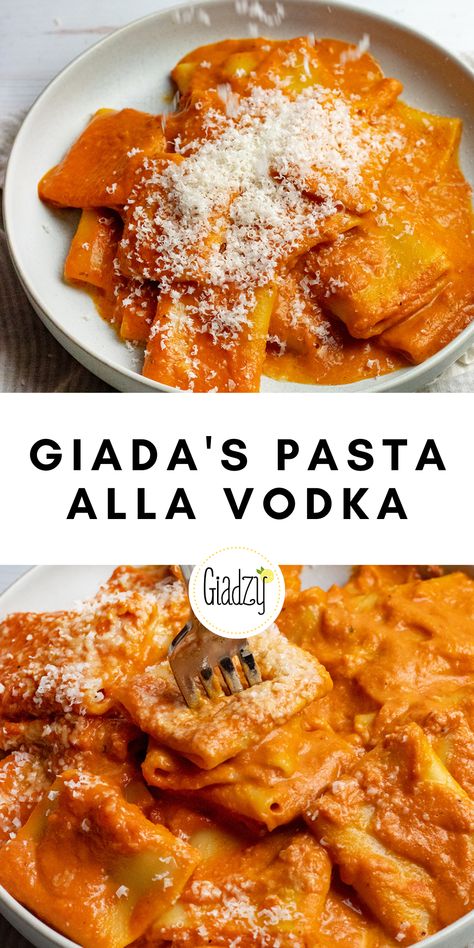 I love pasta alla vodka because it’s incredibly simple to throw together, but it always feels a bit special. The vodka brings out some really incredible flavor in the tomato sauce, and makes it taste extra vibrant – all while the cream gives it a velvety, luxurious texture. Al La Vodka Sauce, Simple Vodka Sauce, Giada Vodka Sauce, Vodka Sauce With Pancetta, Lasagna With Vodka Sauce, Dinner Ideas Saturday Night, Penne Alla Vodka With Shrimp, Vodka Sauce Lasagna, Ravioli Vodka Sauce