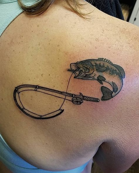 35 Stunning Infinity Tattoos Ideas And Designs To Try Fishing Rod Tattoo, Infinity Sign Tattoo, Tattoo For Dad, Tattoos For Dad, Hook Tattoos, Universal Symbols, Infinity Symbol Tattoo, Infinity Tattoo Designs, Innovative Design Ideas