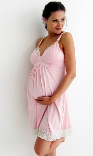 Pin for Later: Get Your Sexy Back With Lingerie For New and Expectant Mamas A Sweet Chemise Pregnant Clothes, Nursing Pajama Set, Modern Maternity, Nursing Nightgown, A Pregnant Woman, Nursing Wear, Maternity Lingerie, Pregnant Woman, Nursing Clothes