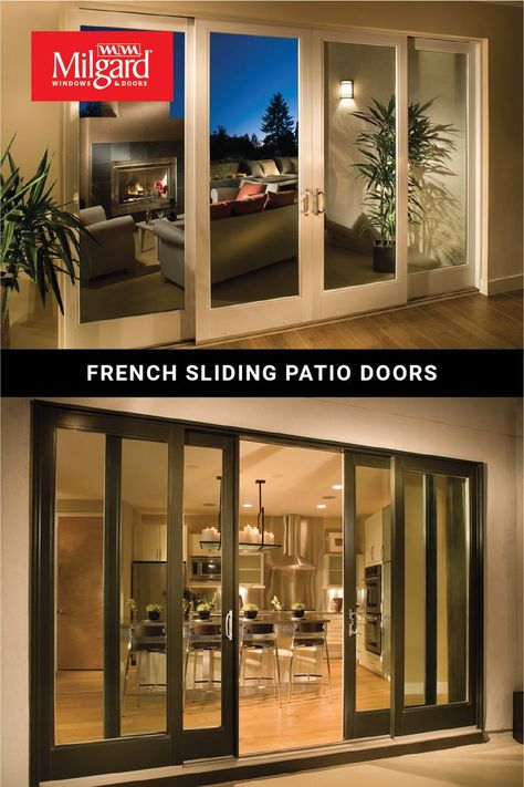 Milgard Sliding Doors, Triple Glass Sliding Door, French Doors To Patio From Master, Collapsible Patio Doors, Sliding Door Exterior Patio, Sliding French Doors Patio Sliders, Sliding Door To Deck, Double Doors To Patio, Multislide Patio Doors