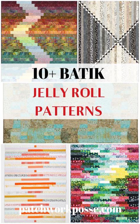 10+ Batik Jelly Roll Patterns - Patchwork Posse Hot Pads Tutorial, Pinwheel Quilt Block, Optical Illusion Quilts, Jelly Roll Quilt, Jelly Roll Patterns, 9 Patch Quilt, Jelly Roll Quilt Patterns, Batik Quilts, Barn Quilt Patterns