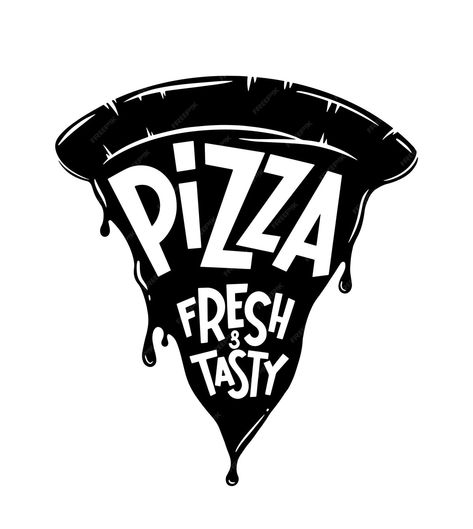 Premium Vector | Vector pizza typography poster banner lettering illustration vintage tshirt print Pizza Graphic Design Illustrations, Pizza Advertising Creative, Pizza Typography, Pizza Vector, Pizza Poster, Pizza Logo, Pizza Art, Lettering Illustration, Shirt Packaging