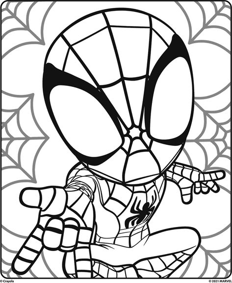 Spidey and His Amazing Friends Coloring Page Spider Man Coloring Pages, Spiderman Coloring Pages, Man Coloring Pages, Bratz Coloring, Spidey And His Amazing Friends, Spiderman Coloring, Iconic Scenes, Color Wonder, Kitty Coloring