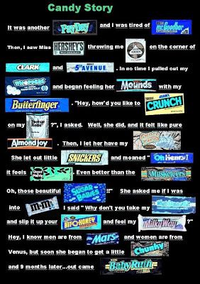 lynn: candy bar story Bar Story, Candy Bar Poems, Candy Bar Cards, Candy Bar Sayings, Modern Baby Shower Games, Games For Men, Candy Board, Funny Baby Shower Games, Baby Shower Candy Bar