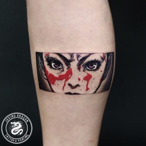 Kill bill Anime blood revenge color O-ren Ishii Tattoo by mor mesh Gogo Kill Bill Tattoo, Oren Ishii Tattoo, O Ren Ishii Tattoo, Kill Bill O Ren Ishii Anime, O Ren Ishii Anime, Oren Ishii Anime, Kill Bill Anime, Kill Bill Tattoo, Bill Tattoo