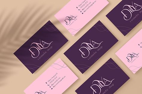 business card design for cosmetics shop Cosmetics Visiting Cards Design, Cosmetic Business Cards, Logo Color Inspiration, Visiting Card Design, Visiting Card, Cosmetic Design, Cosmetic Shop, Business Card Branding, Visiting Cards