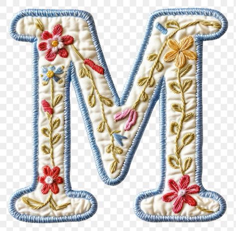 Magic Font, M Letter Images, M Embroidery, Letter Applique, Letters M, Applique Art, Png Elements, M Letter, Cute Fonts