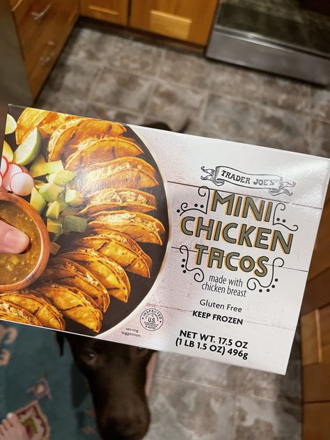 Cheap Trader Joe’s Meals, Trader Joe Finds, Trader Joe's Meal Prep, Trader Joes List, Trader Joe’s Snacks, Trader Joe’s Meals, Trader Joes Meals, Mini Chicken Tacos, Potato Chip Chicken