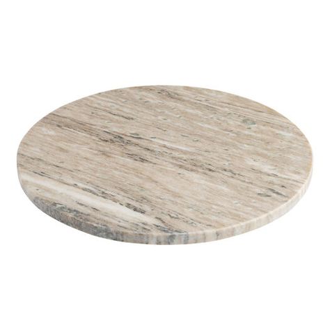 Taupe Marble Lazy Susan by World Market Dining Table Centerpiece Everyday Lazy Susan, Lazy Susan On Table, Lazy Susan Table Centerpiece, Lazy Susan Table, Marble Lazy Susan, Lazy Susan, World Market, Store Fronts, Serveware