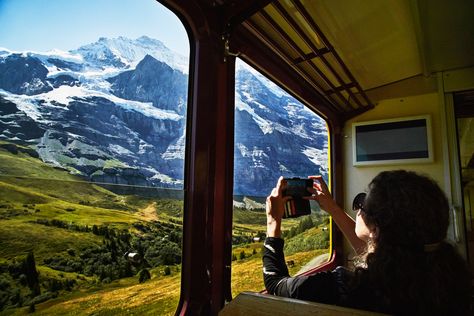 The Golden Rules of Affordable Travel European Train Travel, Lauterbrunnen Valley, Lauterbrunnen Switzerland, Europe Train, Train Route, Adventure Landscape, Checked Luggage, Rock Face, Travel Safety