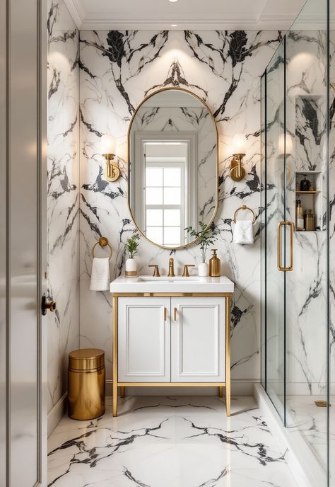 Small Bathroom Ideas Small Bathroom Marble Ideas, Condo Bathroom Ideas Small Spaces, Timeless Small Bathroom, Timeless Shower Tile Ideas, Small Marble Bathroom Ideas, Small Bathroom Inspiration Modern, Bathroom With Marble Tile, Compact Bathroom Ideas, Hawaii Condo