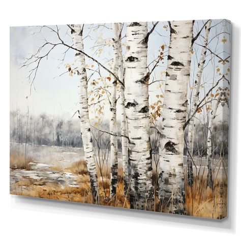 This beautiful "Silver Minimalism Tree Birchs Breath " Canvas Art is printed using the highest quality fade resistant ink on canvas. Every one of our Floral Wall art is printed on premium quality cotton canvas. Canvas Ar, Birch Trees, Canvas Designs, Picture Frame Wall, Unique Aesthetic, Tree Art, Tree Painting, Watercolor Landscape, Wall Art Living Room