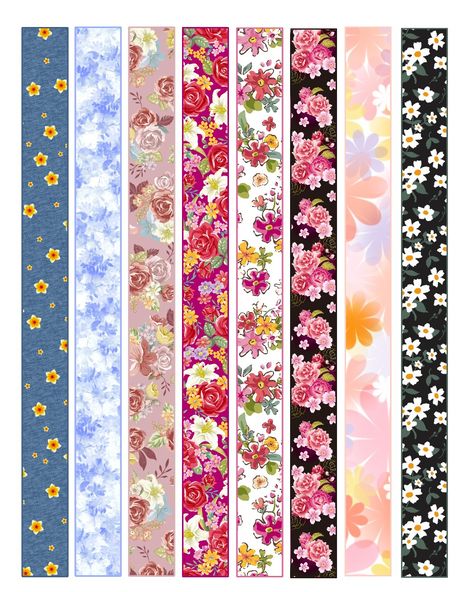 Border Stickers Printable, Floral Washi Tape Printable, Printable Washi Tape Patterns, Cute Washi Tape Printable, Paper Tape Design, A4 Size Paper Border Design Flower, Washi Tape Printable, Origami Star Paper, Molduras Vintage