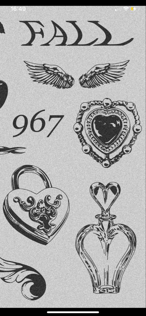 1920s Style Tattoo, Vintage Design Tattoo, Victorian Love Note Design, Heart Tattoo Grunge, Vintage Object Tattoo, Romantic Style Tattoo, Funky Fine Line Tattoo, Antique Heart Tattoo, Photo Line Tattoo