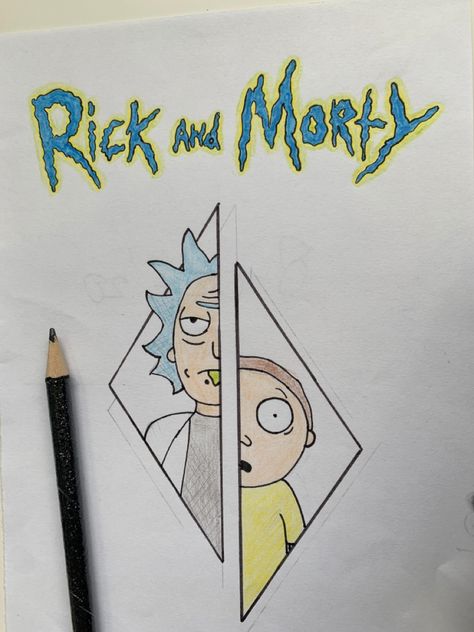 #rickandmorty #rick #comedy #drawing #draw #drawingideas Rick And Morty Draw, Rick And Morty Drawing Sketch, Rick And Morty Drawings, Drawing Rick And Morty, Rick Drawing, Morty Drawing, Rick And Morty Drawing, Cute Canvas Paintings, Cute Canvas