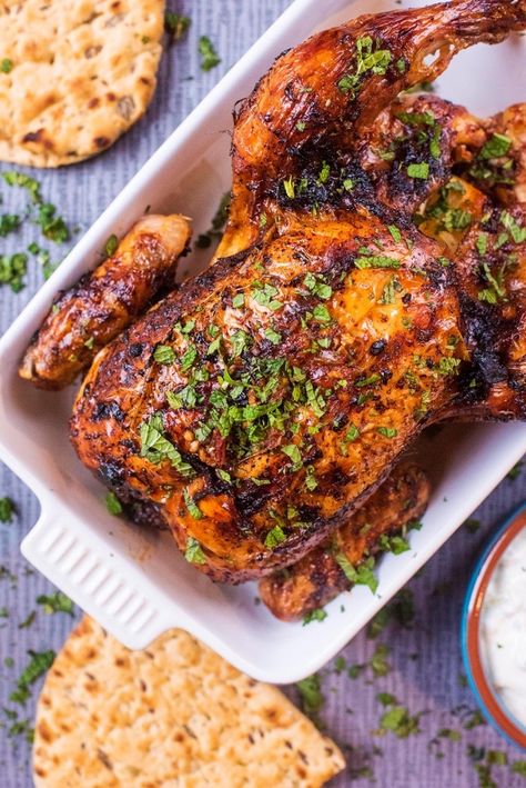 Harissa Roasted Chicken Harissa Recipes, Roast Chicken Recipe, Harissa Chicken, Arabic Recipes, Cooking A Roast, Chicken Recipies, Ground Chicken Recipes, Chicken Healthy, Roast Chicken Recipes