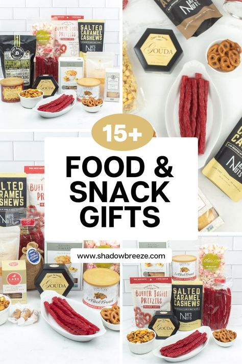 Whether you are looking for a savory snack basket, a sweet gift basket, chocolate gift basket or salty gift box, we have you covered with ready-to-ship tasty snack baskets that are filled with gourmet favorites. The perfect closing gift, client gift, birthday gift, welcome gift, and employee appreciation gift. #ShadowBreeze #foodgiftboxes #foodgiftbaskets #Snackgiftboxes #snackgiftbaskets Food Gift Basket, Snack Gift Baskets, Snack Basket, Food Gift Box, Food Gift Baskets, Gourmet Snacks, Chocolate Gifts Basket, Snack Gift, Food Snack