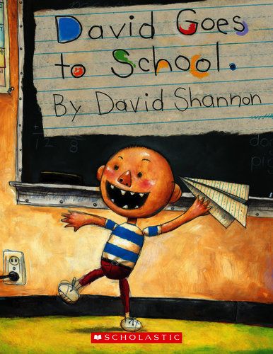 David's teacher has her hands full. From running in the halls to chewing gum in class, David's high-energy antics fill each schoolday with trouble -- and are sure to bring a smile to even the best- bahaved reader. David Goes To School, Duck On A Bike, No David, Bad Case Of Stripes, David Shannon, Accelerated Reader, Book Creator, Book Companion, Beginning Of The School Year