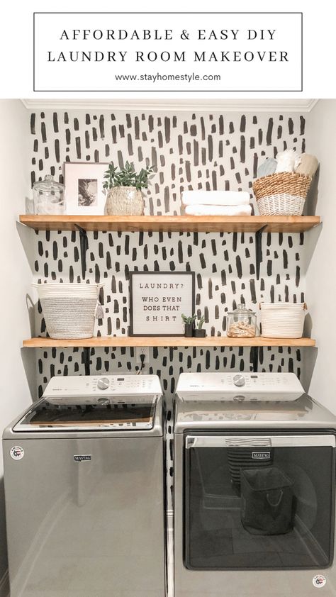 Diy Laundry Room Makeover, Laundy Room, Laundry Room Update, Laundry Makeover, Small Laundry Room Makeover, Dream Laundry Room, Laundry Room Closet, Laundry Room Shelves, Laundry Room Renovation