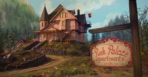 The Pink Palace Apartments | Coraline Wiki | Fandom Pink Palace Apartments, Coraline Book, Indian Palace, Helloween Wallpaper, Coraline Art, Coraline Movie, Coraline Aesthetic, Coraline Jones, Bg Design