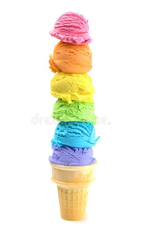 Six Large Scoops of Rainbow Ice Cream royalty free stock photos Ice Cream Pictures, Big Ice Cream, Giant Ice Cream, Rainbow Ice Cream, Colorful Ice Cream, Produk Apple, Rainbow Food, Healthy Meals To Cook, Quick Healthy Meals