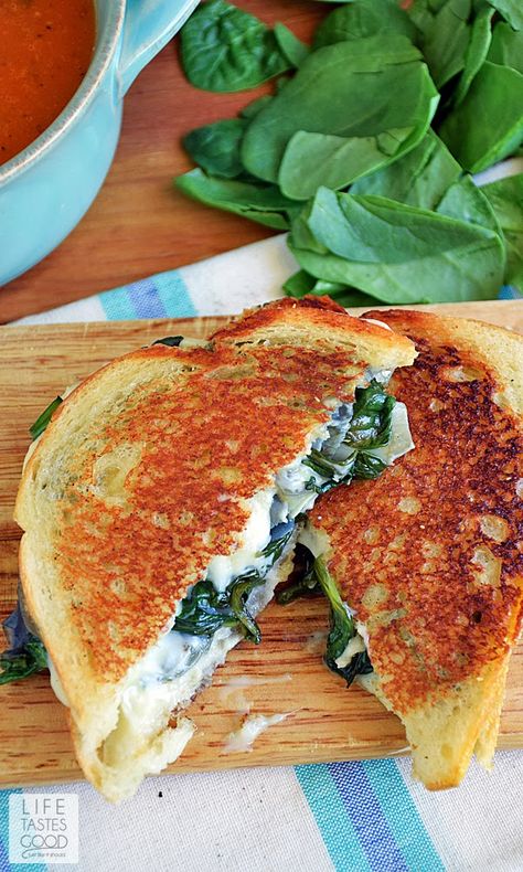 Artichoke Grilled Cheese, Artichoke Grilled, Melty Cheese, Fresh Spinach, Grilled Sandwich, Delicious Sandwiches, Ooey Gooey, Spinach Artichoke, Cheese Sandwich