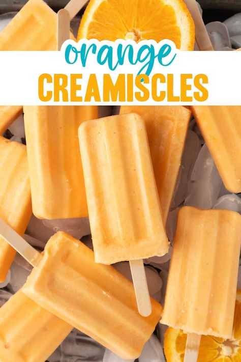 Perfect for summer - our Orange Creamsicle Popsicles are made with just three simple ingredients! These take me straight back to childhood! Orange Cream Popsicles, Paleo Popsicles, Dairy Free Popsicles, Lunch Recipies, Orange Popsicles, Vegan Popsicles, Healthy Popsicles, How To Make Orange, Homemade Popsicles