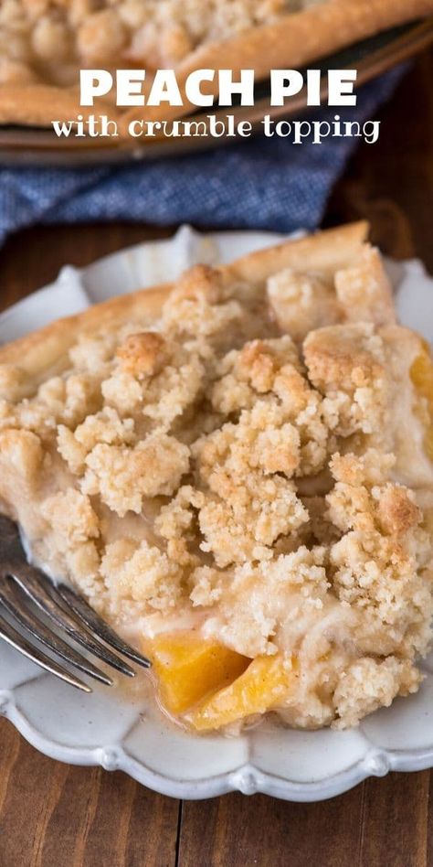 Peach Pie Crumble, Peach Crumb Pie, Pie Crumble Topping, Best Peach Pie Recipe, Nectarine Pie, Peach Crumble Pie, Easy Peach Pie, Fresh Peach Pie, Peach Pie Recipes