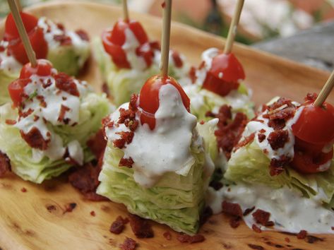 5 Oscar-Worthy Recipes For Your Academy Awards Party | Women of Today Oscar Party Games, Lettuce Wedge, Super Bowl Menu, Academy Awards Party, Cocktail Party Food, Wedge Salad, Awards Party, Appetizer Bites, Super Bowl Food