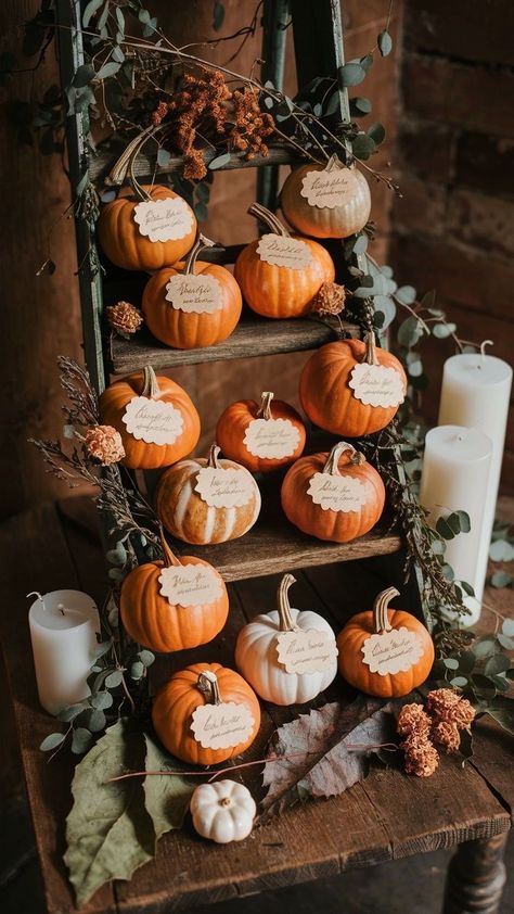 Halloween Wedding Table Decor, Fall Rustic Wedding Ideas, Autumn Party Decorations, Autumn Wedding Decorations, Wedding Ideas Autumn, Fall Wedding Decor Ideas, Autumn Wedding Theme, Wedding Table Setting Ideas, Fall Beach Wedding