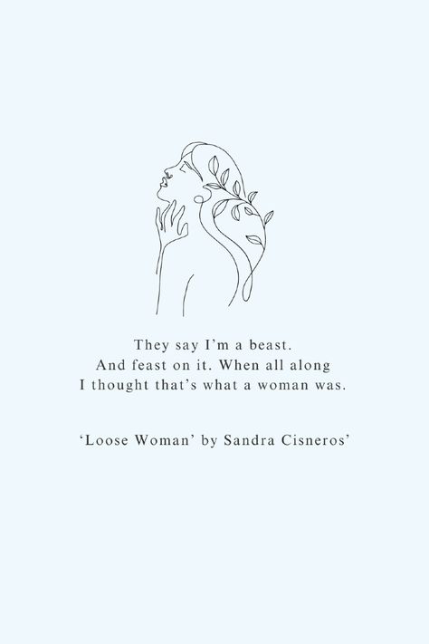 'Loose Woman' by Sandra Cisneros is a poem that explores themes of independence, self-expression, and defiance against societal norms and expectations. In the poem, the speaker embraces her identity with boldness and confidence, rejecting conventional judgments and stereotypes about women.  Read our full analysis to explore more!🌻  #SandraCisneros #LooseWoman #Empowerment #PoetryOfFreedom #FeministPoetry #CelebrateSelf #CisnerosPoems #PoetryCommunity #PoemsDaily #Bestpoems #Dailypoems Sandra Cisneros, Poem Analysis, Poetry Analysis, Central Message, Key Quotes, Societal Norms, Poet Quotes, Fearless Women, Best Poems