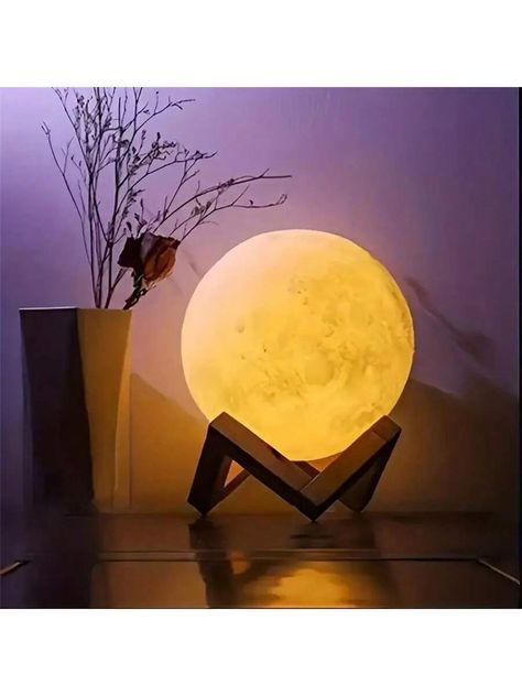 White  Collar  ABS   Embellished   Household Appliances Graffiti Birthday, Art Deco Moon, Moon Light Lamp, Planet Lamp, Lamp Moon, Sky Lamp, Moon Galaxy, Painting Graffiti, Lamp 3d