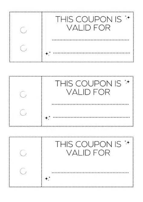 Anniversary Coupon Book, Coupon Ideas For Friends, Gift Coupons Printable, Best Friend Coupon Book Ideas, Birthday Coupon Template Free Printable, Free Coupon Template Printables, Blank Coupon Template Free Printable, Editable Coupon Template Free Printables, Free Gift Ideas For Boyfriend