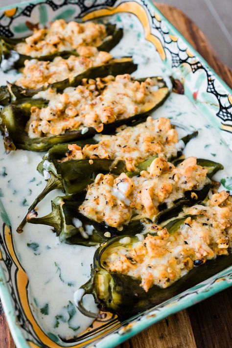 Hatch Chile Recipes Chicken, Stuffed Hatch Chili Peppers, Hatch Chili Rellenos, Hatch Chili Pepper Recipes, Recipes For Hatch Chiles, Stuffed Green Chilies, Recipes With Hatch Chilies, Pueblo Chile Recipes, Stuffed Hatch Chile Recipes