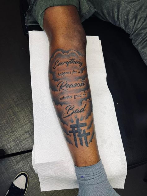 Mens Calf Tattoo Sleeve, Low Leg Tattoo Men, Scripture Leg Tattoos For Men, Tattoo Ideas For Men In Leg, Leg Tats Men Ideas, Forearm Tattoos For Guys Simple, Leg Tattoo Men Cross, John 3 16 Tattoo Ideas Men, Male Leg Tattoos Calves