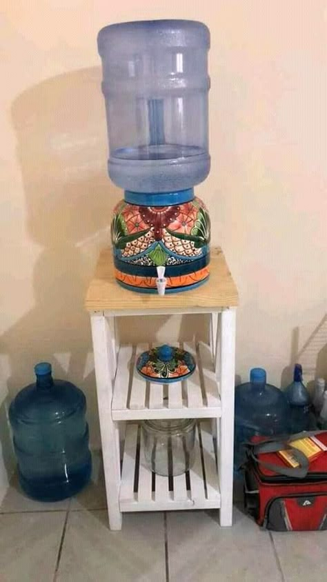 Marvins Room, Water Dispenser Stand, Dispenser Diy, Gallon Water Jug, Earthy Home, Bathroom Inspiration Decor, Space Saving Furniture, Diy Shelves, Water Cooler