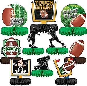 10PCS Football Party Decorations Football Table Centerpiece Football Honeycomb Centerpieces Table Toppers for Football Birthday Party Football Gameday Tailgate Party Supplies Football Party Centerpieces, Football Party Table, Tailgate Party Decorations, Honeycomb Centerpiece, Superbowl Party Decorations, Football Party Decorations, Football Party Supplies, Football Table, Football Theme Party