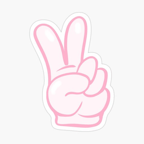 Peace Sign Sticker, Pink Peace Sign, Pound Sign, Sign Sticker, Gloves Design, Piece Sign, Peace Sign, Stay Cool, Cute Stickers