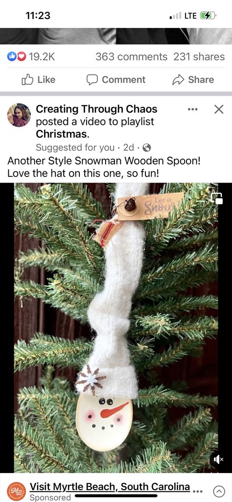 Wood Spoon Snowman, Wooden Spoon Snowman, Snowman Wooden Spoons, Wooden Spoon Snowman Craft, Wooden Spoon Snowmen, Snowmen Ornaments Diy, Spoon Snowman, Crafts 2024, Wooden Spoon Crafts