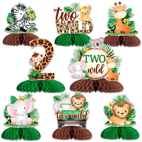 PRICES MAY VARY. Package Content: The package includes 8pcs two wild birthday honeycomb centerpieces in 8 different designs, sufficient quantity and various designs to satisfy your decorative needs. Two Wild Birthday Decorations: The safari 2nd birthday table centerpieces are great choice for two wild birthday party. Decorating the party table with the lovely centerpieces or hanging them with clips will surely add more jungle theme atmosphere to your little boy’s 2nd birthday party. Double-sided 1st Birthday Table Centerpieces, Birthday Table Centerpieces, Wild One Birthday Decorations, Animal First Birthday, Table Centerpieces Party, Safari Centerpieces, Kids Party Centerpieces, Safari Baby Shower Decorations, Jungle Safari Theme