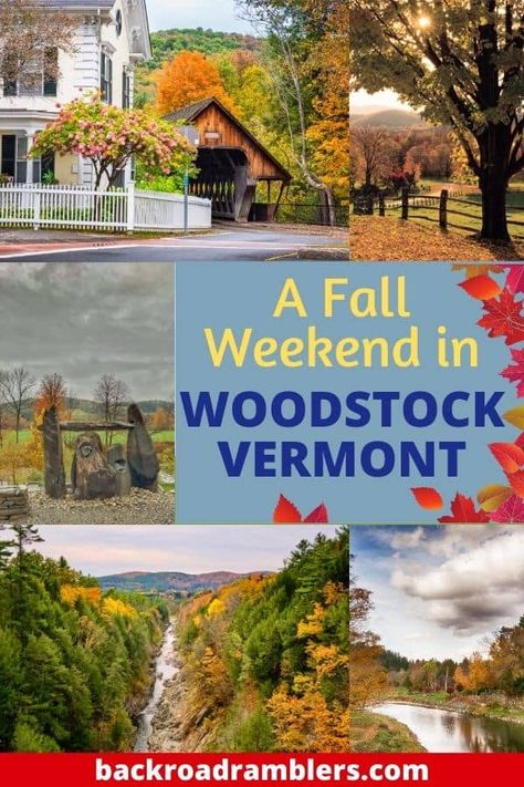 Planning a Vermont vacation for this summer or fall? Woodstock VT is one of the most charming villages in Vermont, and worth a visit in every season. Here are the best things to do in Woodstock, VT, including where to stay, where to eat, our our favorite Woodstock Vermont hiking trails, and the best covered bridges near Woodstock and Quechee. Vermont Hiking, Rutland Vermont, Woodstock Vt, Vermont Vacation, Woodstock Vermont, Vermont Fall, New England Road Trip, Perfect Things, Fall Vacations