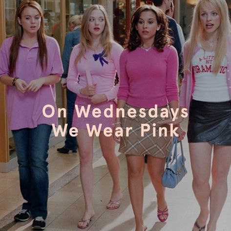 We Wear Pink On Wednesdays Outfits, Mean Girls Day October 3rd, On Wednesday We Wear Pink Quote, On Wednesday We Wear Pink Outfit, Wensdays We Wear Pink, Mean Girls Style, Pep Rally Themes, Rhyme Without Reason, Mean Girls Humor