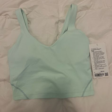 Brand New Never Worn Align Tank Lulu Wishlist, Lululemon Crop Top, Lululemon Collection, Bodycon Dress Homecoming, Crushed Velvet Top, Align Tank, Lululemon Align Tank, Lululemon Outfits, Lululemon Bras