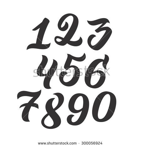 Hand Writing Numbers, Best Number Fonts, Handwritten Numbers, Calligraphy Numbers, Script Numbers, Cursive Numbers, Number Calligraphy, Number Tattoo Fonts, Numbers Typography